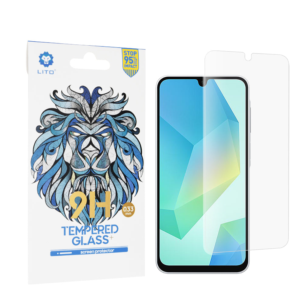 Lito Classic Displayschutzfolie für Samsung Galaxy A16 5G A166 / A16 4G A165, gehärtetes Glas, Full Glue, 2.5D