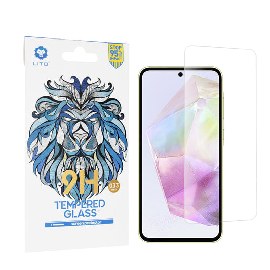 Lito Classic schermbeschermfolie voor Samsung Galaxy A55 5G A556 / A35 5G A356, gehard glas, volledige lijm, 2.5D