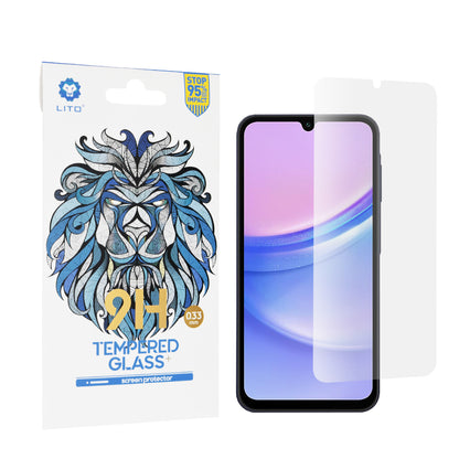 Lito Classic schermbeschermfolie voor Samsung Galaxy M15 / A15 5G A156 / A15 A155, gehard glas, full glue, 2.5D