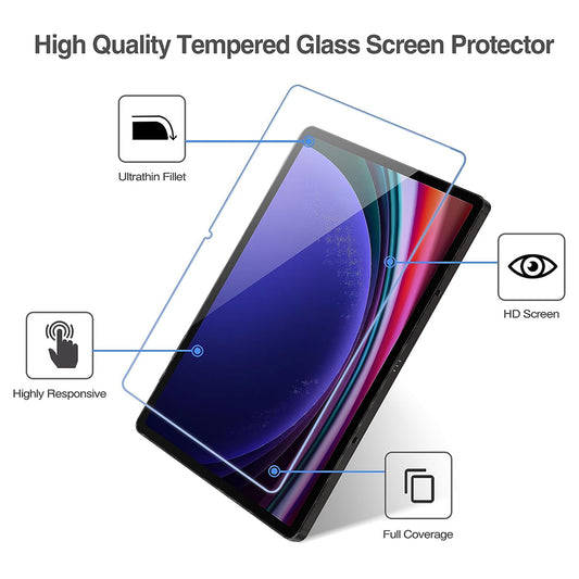 Lito Classic schermbeschermfolie voor Samsung Galaxy Tab S10+ / Tab S9 FE+ / Tab S9+, gehard glas, full glue, 2.5D