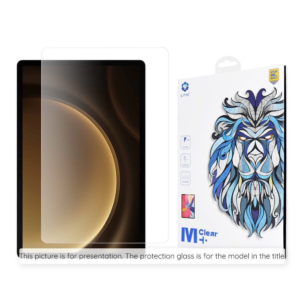 Lito Classic schermbeschermfolie voor Samsung Galaxy Tab S10 Ultra / Tab S9 Ultra, gehard glas, full glue, 2.5D