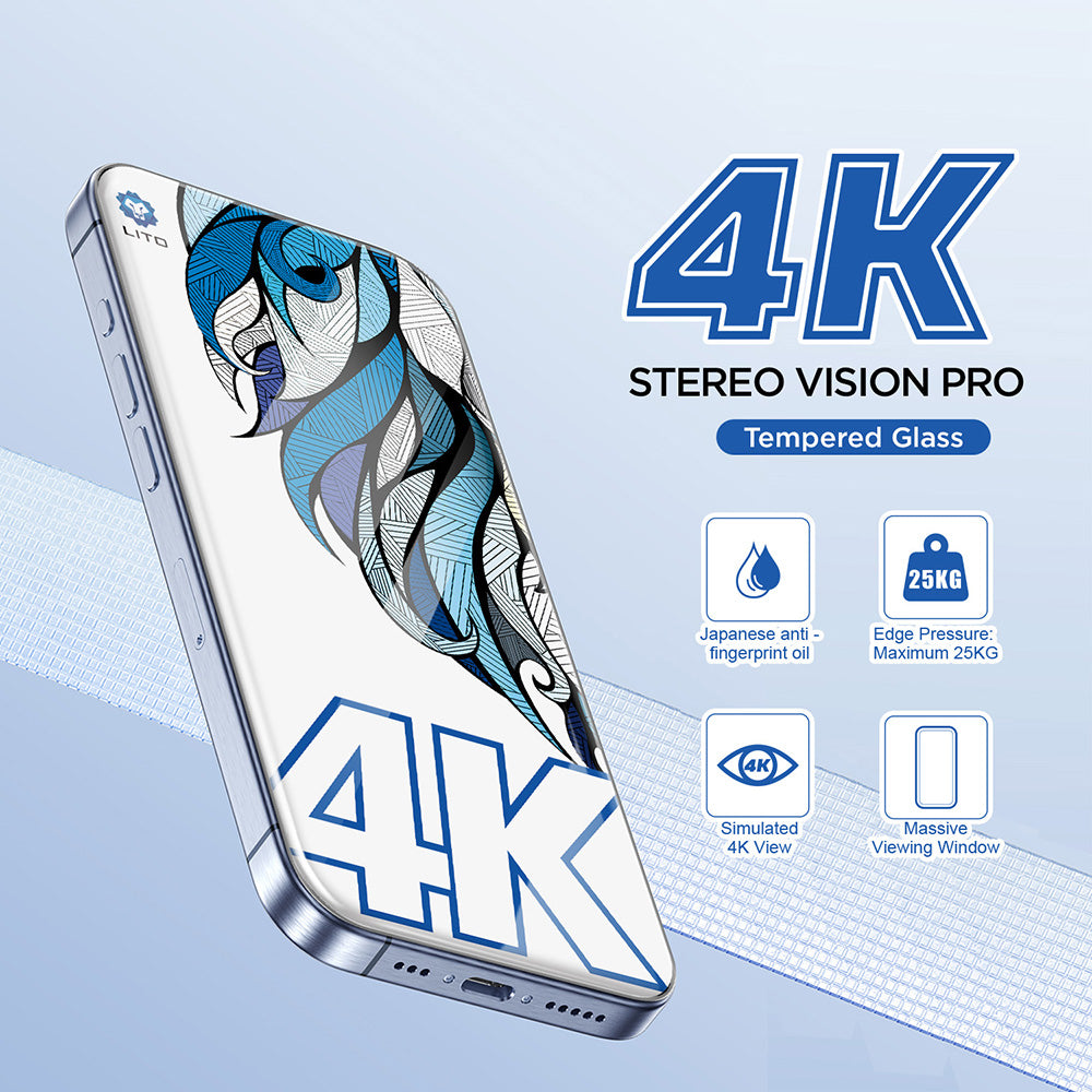 Beschermfolie Lito D+ Max 4K voor Apple iPhone 17 Air, Gehard Glas, Volledige Lijm, Zwart