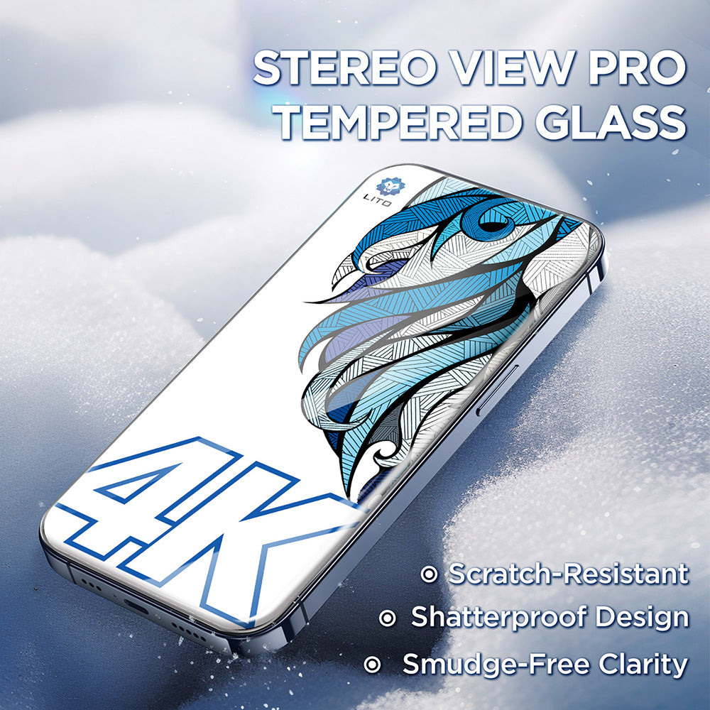Beschermfolie Lito D+ Max 4K voor Apple iPhone 17 Air, Gehard Glas, Volledige Lijm, Zwart