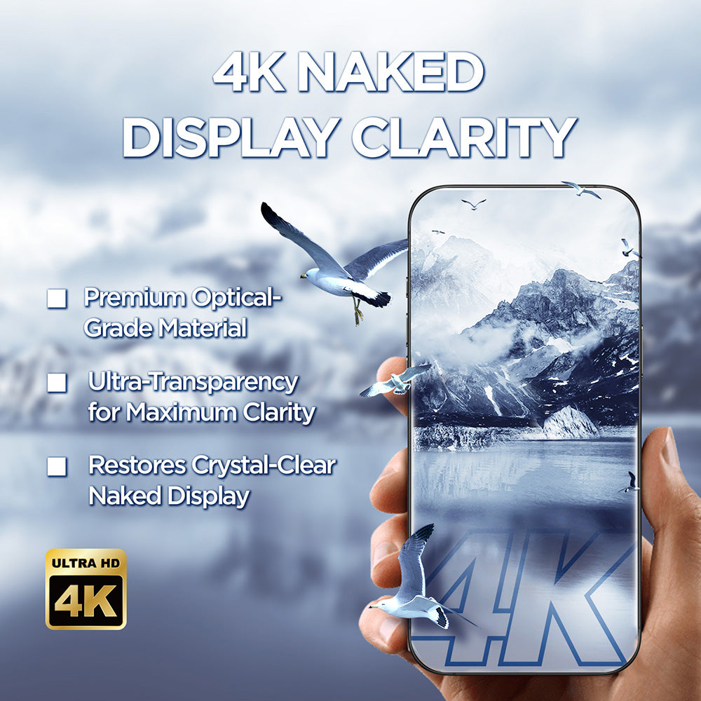 Beschermfolie Lito D+ Max 4K voor Apple iPhone 17 Air, Gehard Glas, Volledige Lijm, Zwart