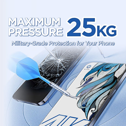 Beschermfolie Lito D+ Max 4K voor Apple iPhone 17 Air, Gehard Glas, Volledige Lijm, Zwart
