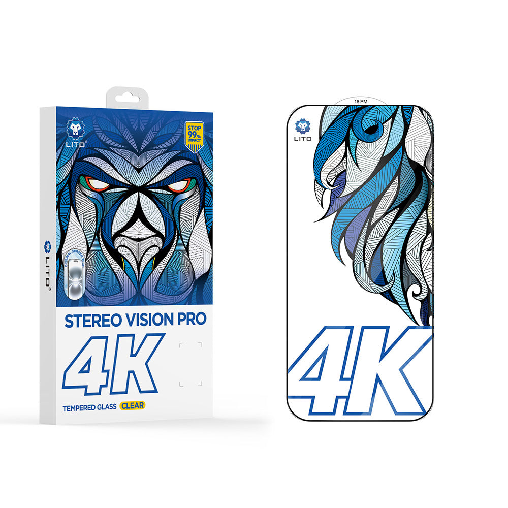 Beschermfolie Lito D+ Max 4K voor Apple iPhone 17 Air, Gehard Glas, Volledige Lijm, Zwart