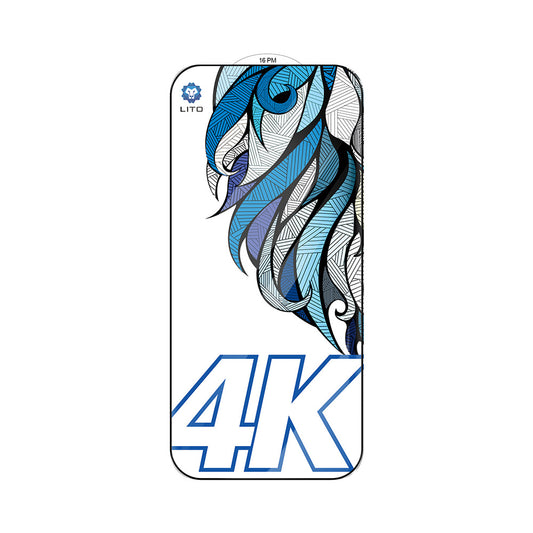 Beschermfolie Lito D+ Max 4K voor Apple iPhone 17 Pro Max, Gehard Glas, Volledige Lijm, Zwart