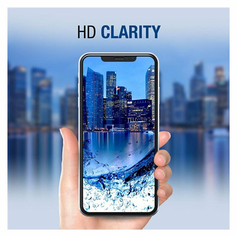 Film de protection d'écran Lito HD Pro Clear pour Samsung Galaxy A36 A366, Verre trempé, Collage complet, Noir