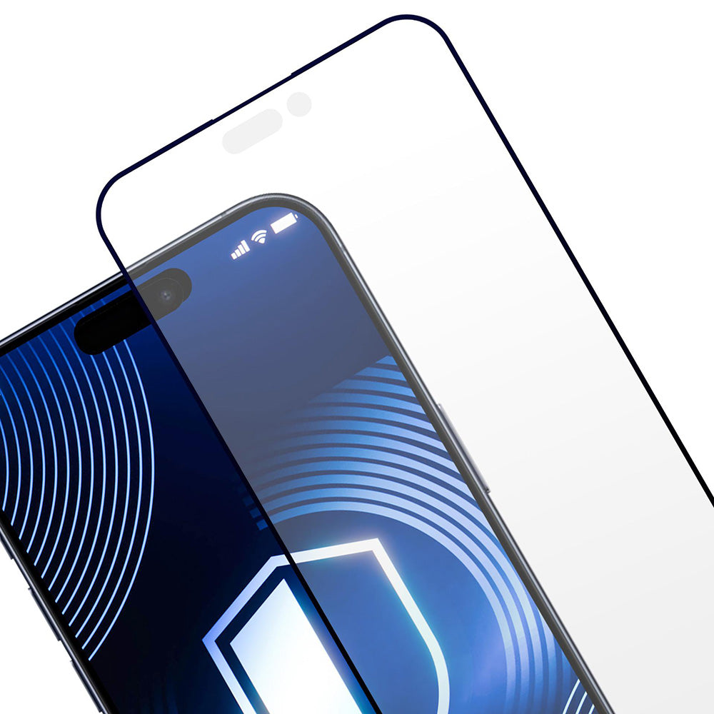 Matte schermbeschermfolie 3MK HardGlass Max voor Apple iPhone 17 Pro Max, Gehard Glas, Volledige Lijm, Zwart