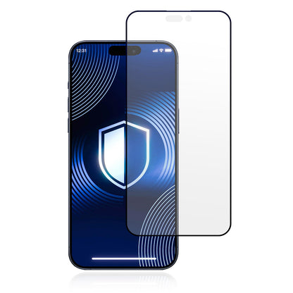 Matte schermbeschermfolie 3MK HardGlass Max voor Apple iPhone 17 Pro Max, Gehard Glas, Volledige Lijm, Zwart