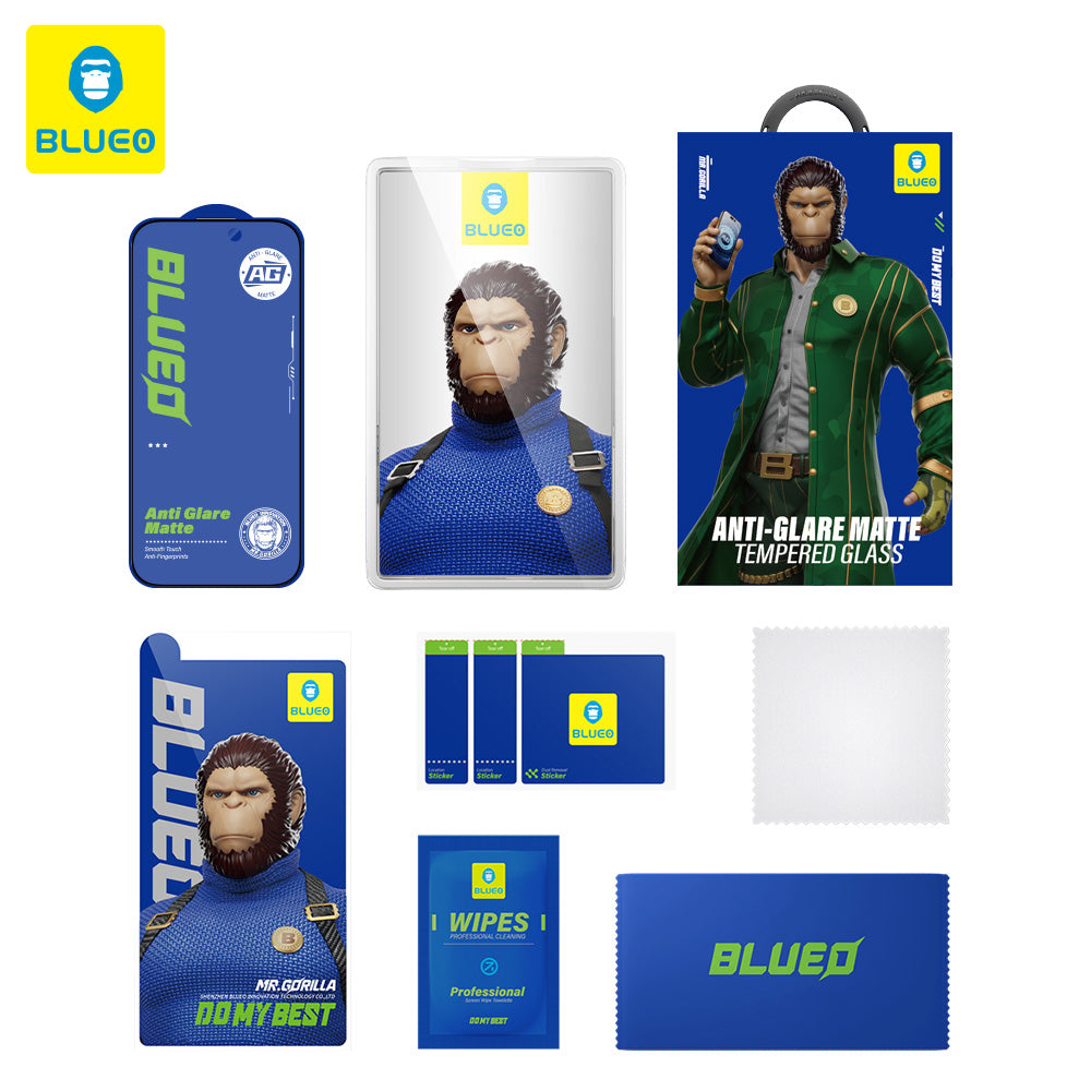 Beschermfolie Matte Blueo Anti-Glare voor Samsung Galaxy S26 Ultra S948, Gehard Glas, Volledige Lijm, Zwart