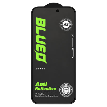 Blueo Matte Anti-Reflective HD Displayschutzfolie für Apple iPhone 18 Pro, gehärtetes Glas, Full Glue, Schwarz