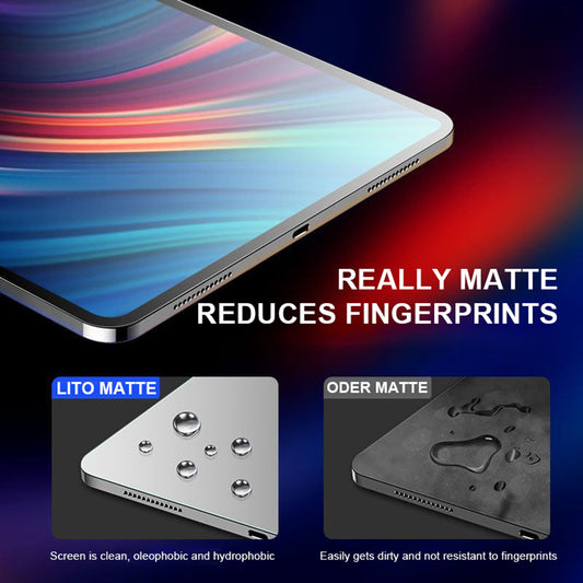 Matte Lito Classic schermbeschermfolie voor Apple iPad Pro 13 (2024), gehard glas, volledige lijm, 2.5D