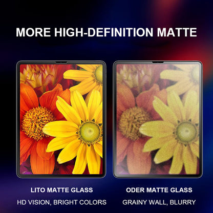 Mattes Schutzglas Lito Classic für Apple iPad Pro 13 (2024), gehärtetes Glas, Full Glue, 2.5D