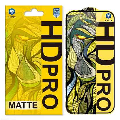 Mattierter Displayschutzfolie Lito HD Pro für Apple iPhone 16 Plus, gehärtetes Glas, Full Glue, Schwarz