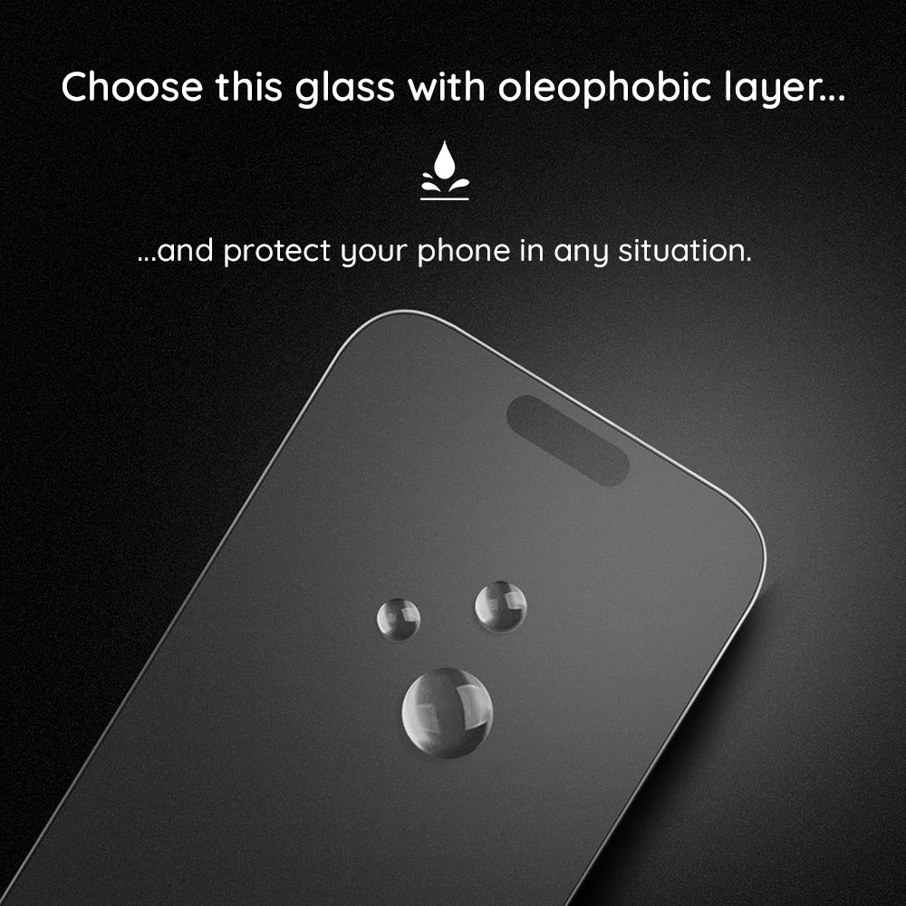 Matte Screen Protector Lito HD Pro for Apple iPhone 16 Pro, Tempered Glass, Full Glue, Black