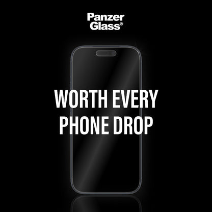 Film de protection écran Matte PanzerGlass Armor EasyAligner pour Apple iPhone 17 / 16 Pro, Verre Trempé, Full Glue