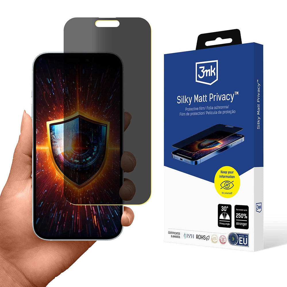 Film de protection Écran Mat Privacy 3MK Silky pour Apple iPhone 17 Pro Max, Plastique