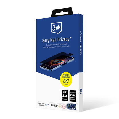 Film de protection Écran Mat Privacy 3MK Silky pour Apple iPhone 17 Pro Max, Plastique