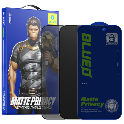 Matte Privacy Blueo Anti-Peep schermbeschermfolie voor Apple iPhone 14 Plus / 13 Pro Max, gehard glas, volledige lijm
