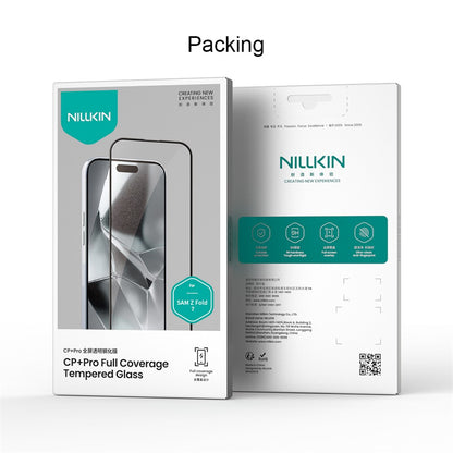 Nillkin CP+ Pro Buitenste Scherm Beschermfolie voor Samsung Galaxy Z Fold7 F966, Gehard Glas, Volledige Lijm, Zwart