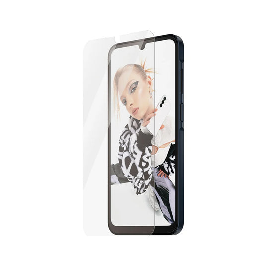 Schutzfolie PanzerGlass Safe Bildschirm. Ultra-Wide Fit EasyAligner für Samsung Galaxy A26 A266, gehärtetes Glas, Full Glue.