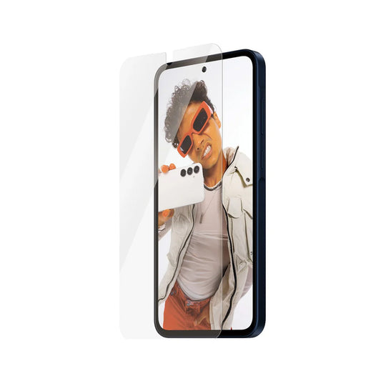 Schutzfolie PanzerGlass Safe Bildschirm. Ultra-Wide Fit EasyAligner für Samsung Galaxy A36 A366, Gehärtetes Glas, Vollverklebung.