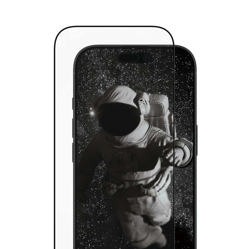 Film de protection d'écran PanzerGlass Ultra-Wide Ceramic II EasyAligner pour Apple iPhone 17 / 16 Pro, Verre Trempé, Full Glue, Noir