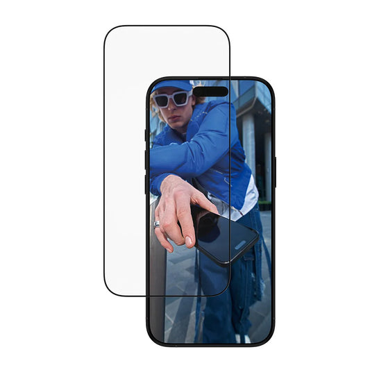 Beschermfolie Scherm PanzerGlass Ultra-Wide Fit EasyAligner voor Apple iPhone 17 Air, Gehard Glas, Volledige Lijm, Zwart