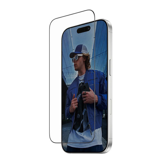 PanzerGlass Ultra-Wide Fit Fastfit beschermfolie voor Apple iPhone 17 / 16 Pro, Gehard Glas, Volledige Lijm, Zwart