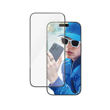 Beschermfolie PanzerGlass Ultra-Wide Fit voor Apple iPhone 16 Plus / 15 Plus, Gehard Glas, Volledige Lijm, Zwart