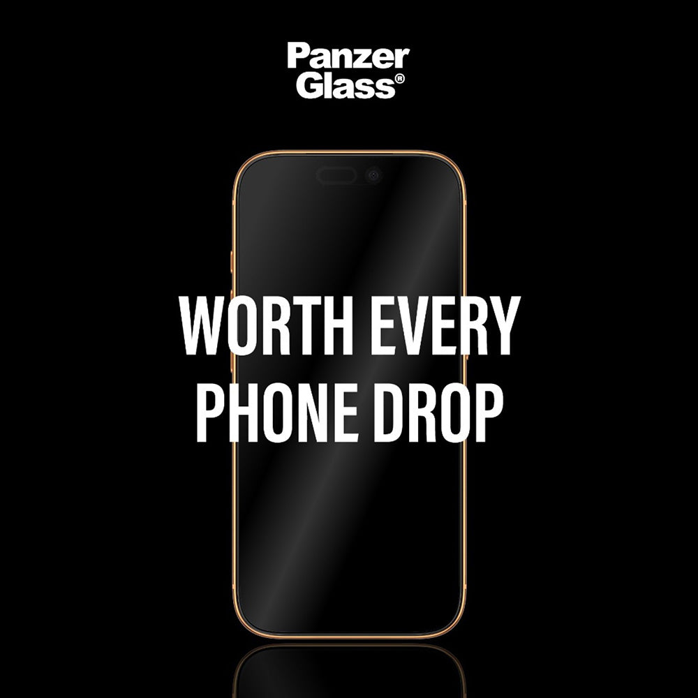 Schutzfolie PanzerGlass Ultra-Wide Fit Stealth Fastfit für Apple iPhone 17 Pro, gehärtetes Glas, Full Glue, Schwarz