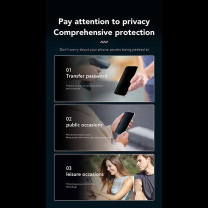 Film de protection écran Privacy Anank 1X Renforcé 360 pour Apple iPhone 17e / 16e / 14 / 13 Pro, Verre Sécurisé, Collage Complet, 2.5D