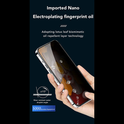 Privacy-Schutzfolie Anank 3X Verstärkt für Apple iPhone 14 Pro Max, Sicherheitsglas, Vollkleber, 2.5D