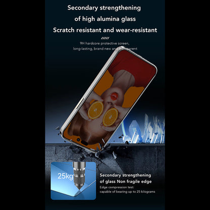 Privacy-Schutzfolie Anank 3X Verstärkt für Apple iPhone 14 Pro Max, Sicherheitsglas, Vollkleber, 2.5D
