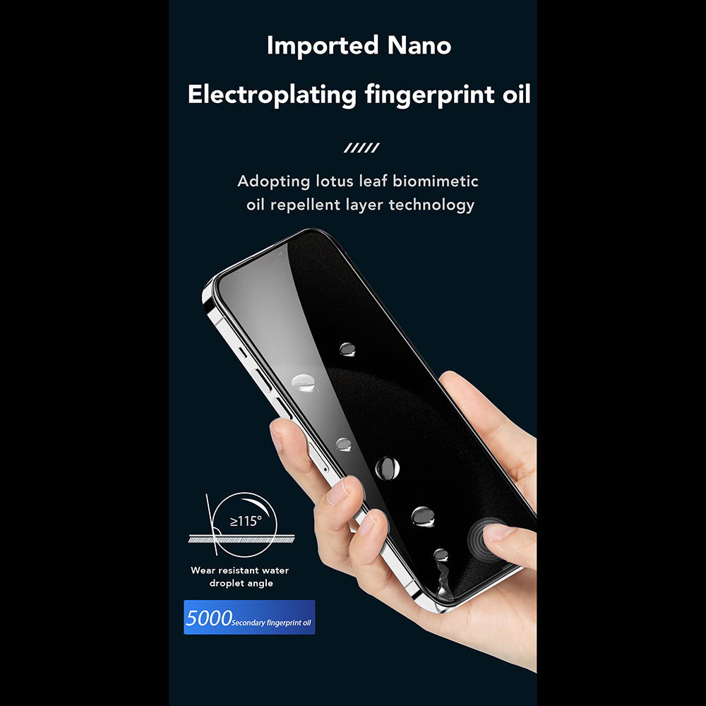 Privacy-schermbeveiligingsfolie Anank 5X Versterkt 360 voor Apple iPhone 17 Pro Max, Gehard Glas, Volledige Lijm, 2.5D