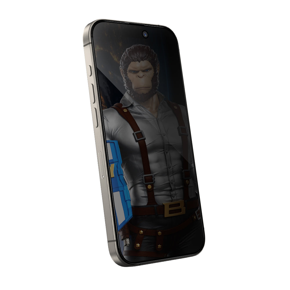 Privacy-Schutzfolie Blueo Anti-Peep für Apple iPhone 16 / 15, gehärtetes Glas, Full Glue