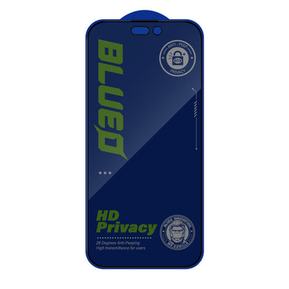 Film de protection d’écran Privacy Blueo Anti-Peep pour Apple iPhone 18 Pro, verre trempé, adhésif intégral, lot de 5 pièces