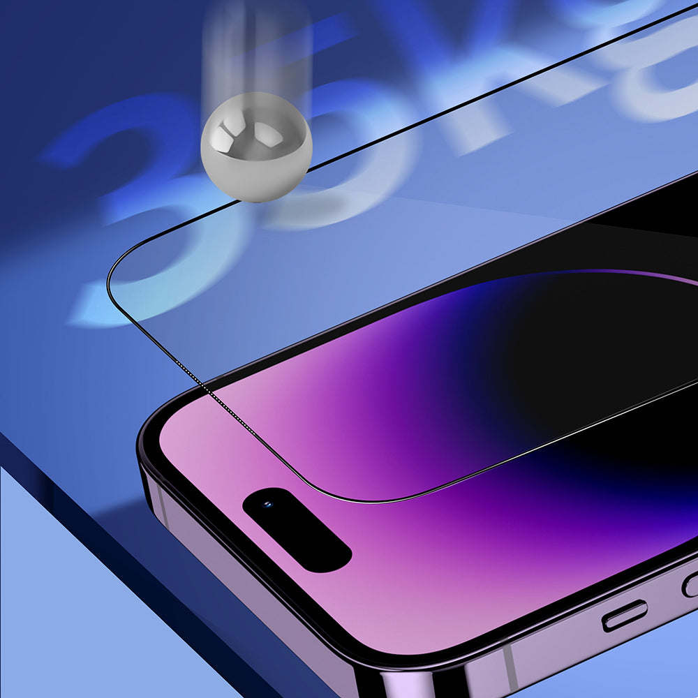 Schutzfolie Privacy Blueo Sapphire Applicator Pro für Apple iPhone 17 Air, Gehärtetes Glas, Vollkleber