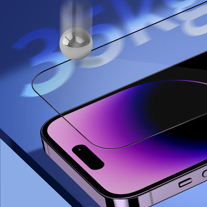 Film de protection Écran Privacy Blueo Sapphire Applicator Pro pour Apple iPhone 17 Pro Max / 16 Pro Max, Verre Trempé, Full Glue