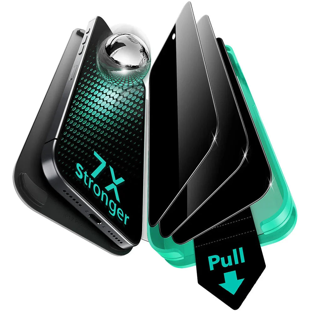 Film de protection écran Privacy ESR Armorite UltraFit pour Apple iPhone 17 Pro, Verre Trempé, Full Glue, Lot de 3 pièces