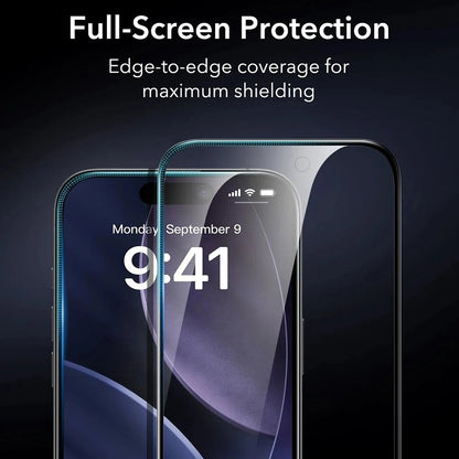 Film de protection écran Privacy ESR Armorite UltraFit pour Apple iPhone 17 Pro, Verre Trempé, Full Glue, Lot de 3 pièces