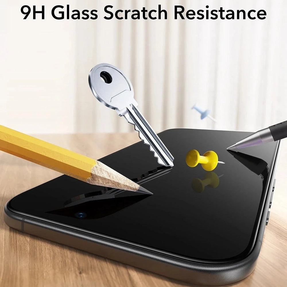 Beschermfolie Privacy ESR UltraFit voor Apple iPhone 17 Air, Gehard Glas, Volledige Lijm, Set van 3 stuks