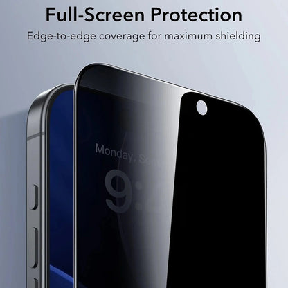 Film de protection Écran Privacy ESR UltraFit pour Apple iPhone 17 Pro Max, Verre Trempé, Full Glue, Set de 3 pièces