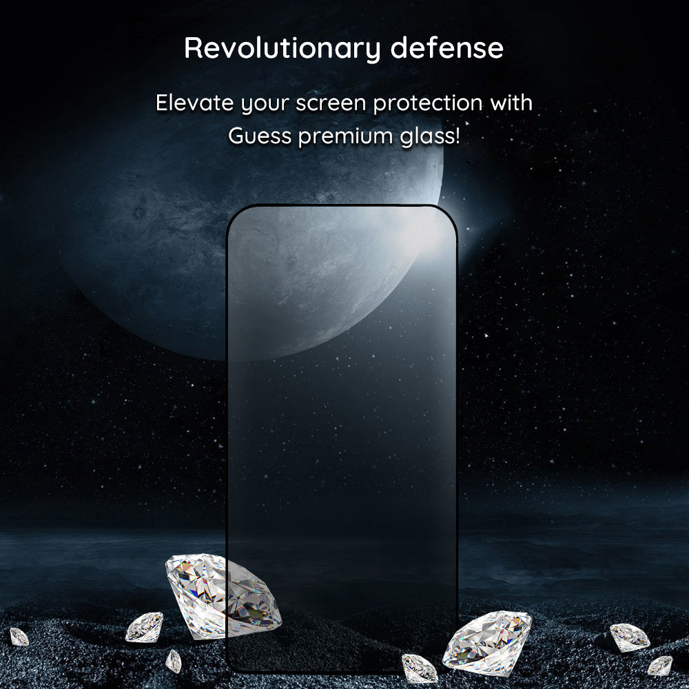 Film de protection écran Privacy Guess pour Apple iPhone 16 Pro Max, Verre Trempé, Full Glue, 2.5D, GUTGP16XBOKGCIP
