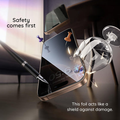 Film de protection écran Privacy Guess pour Apple iPhone 16 Pro Max, Verre Trempé, Full Glue, 2.5D, GUTGP16XBOKGCIP