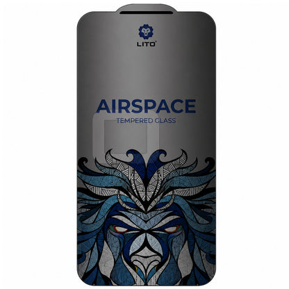 Film de protection écran Privacy Lito Airspace Border pour Apple iPhone 18 Pro / 17 Pro, Verre trempé, Collage intégral