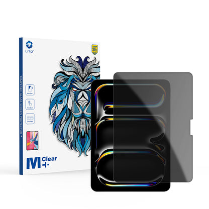Film de protection écran Privacy Lito Classic pour Apple iPad Pro 11 (2024), Verre trempé, Full Glue, 2.5D