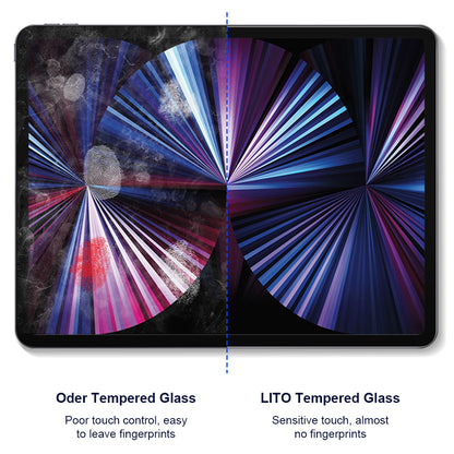 Film de protection écran Privacy Lito Classic pour Apple iPad Pro 11 (2024), Verre trempé, Full Glue, 2.5D