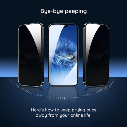 Film de protection d'écran Privacy Lito HD Pro pour Apple iPhone 15 Plus, Verre Trempé, Collage Complet